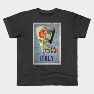 Italy Vintage Distressed Travel Poster Kids T-Shirt